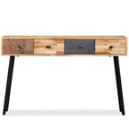 Mesa consola de teca maciza reciclada 120x30x76 cm
