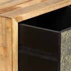 Mesa de centro de teca maciza reciclada 90x65x40 cm