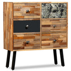 Aparador con 6 cajones teca maciza reciclada 70x30x76 cm