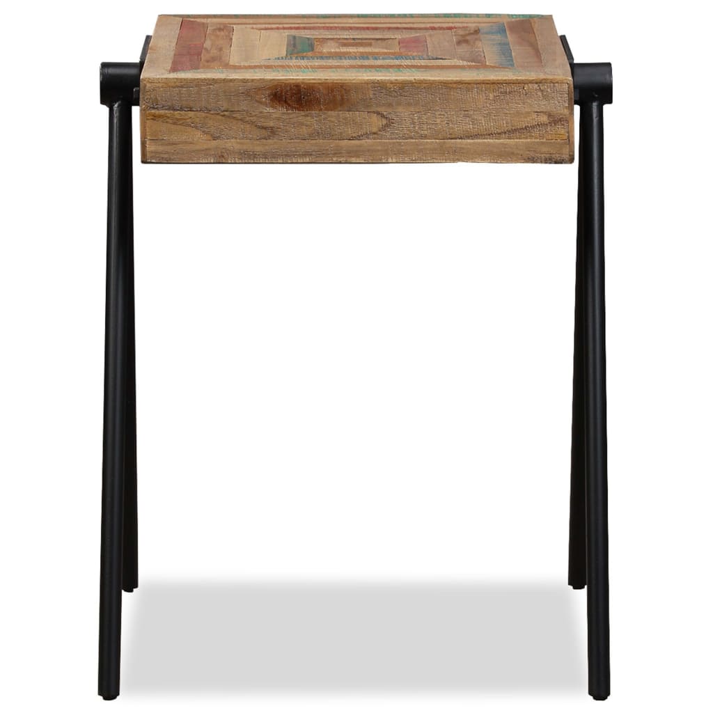 Mesa auxiliar de teca maciza reciclada