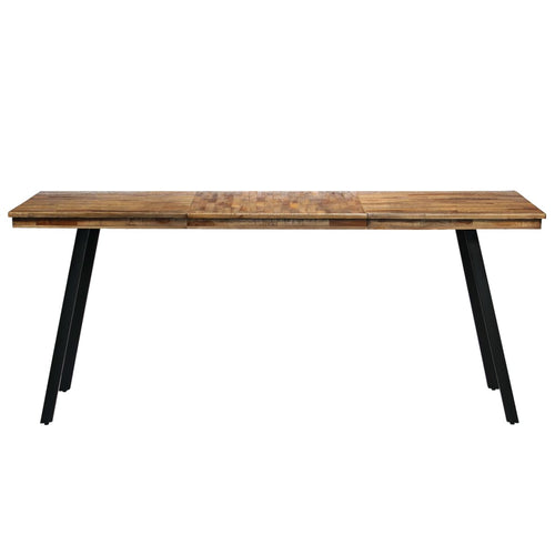 Recycled Teak and Steel Dining Table 180x90x76 cm