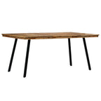 Mesa de comedor de teca reciclada y acero 180x90x76 cm