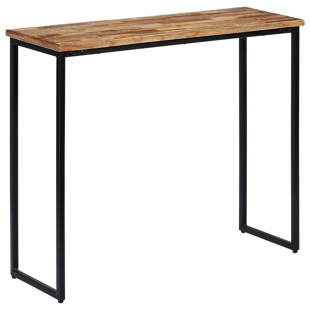 Mesa consola de teca maciza reciclada 90x30x76 cm