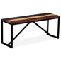 Banco de madeira maciça reciclada 110x35x45 cm