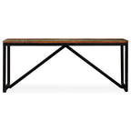 Banco de madera maciza reciclada 110x35x45 cm