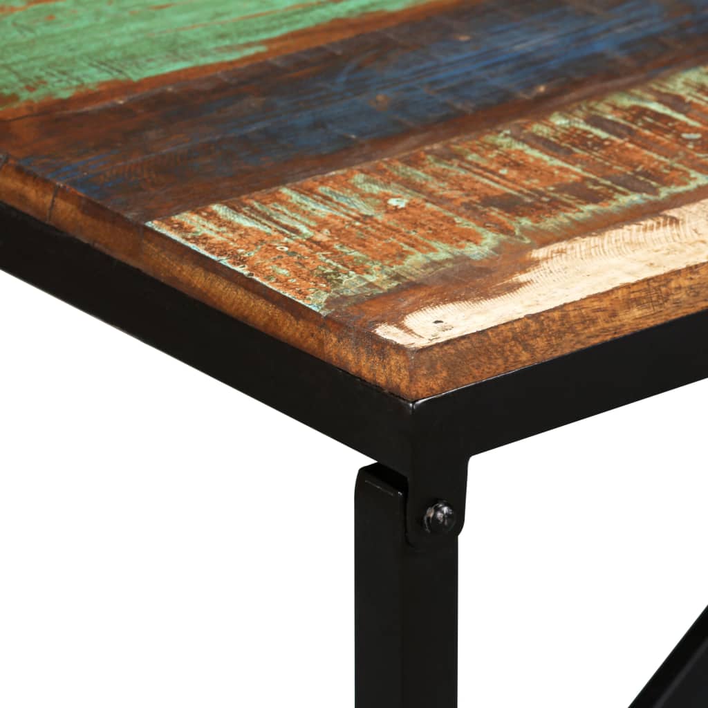Banco de madera maciza reciclada 110x35x45 cm