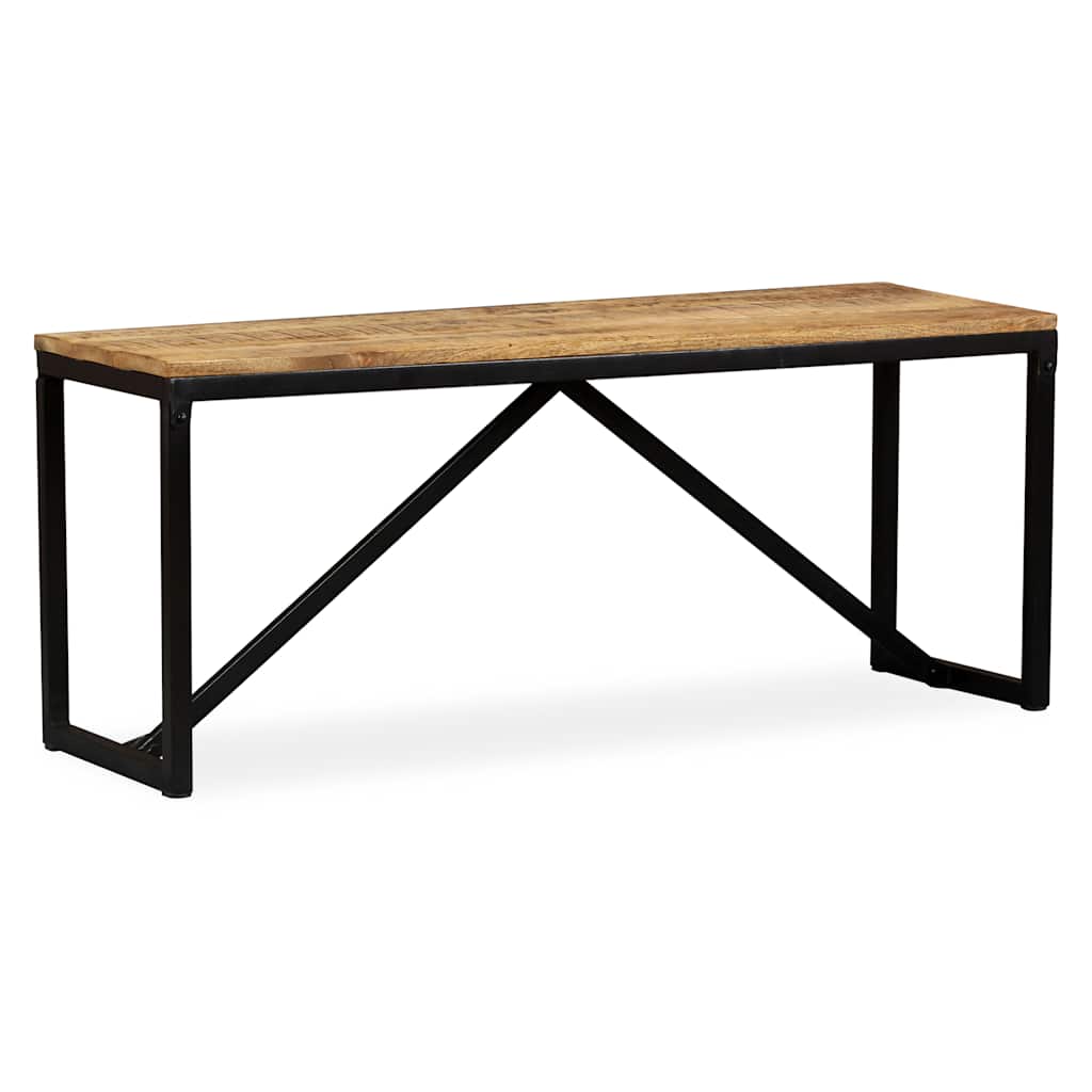 Banco de madera maciza de mango 110x35x45 cm
