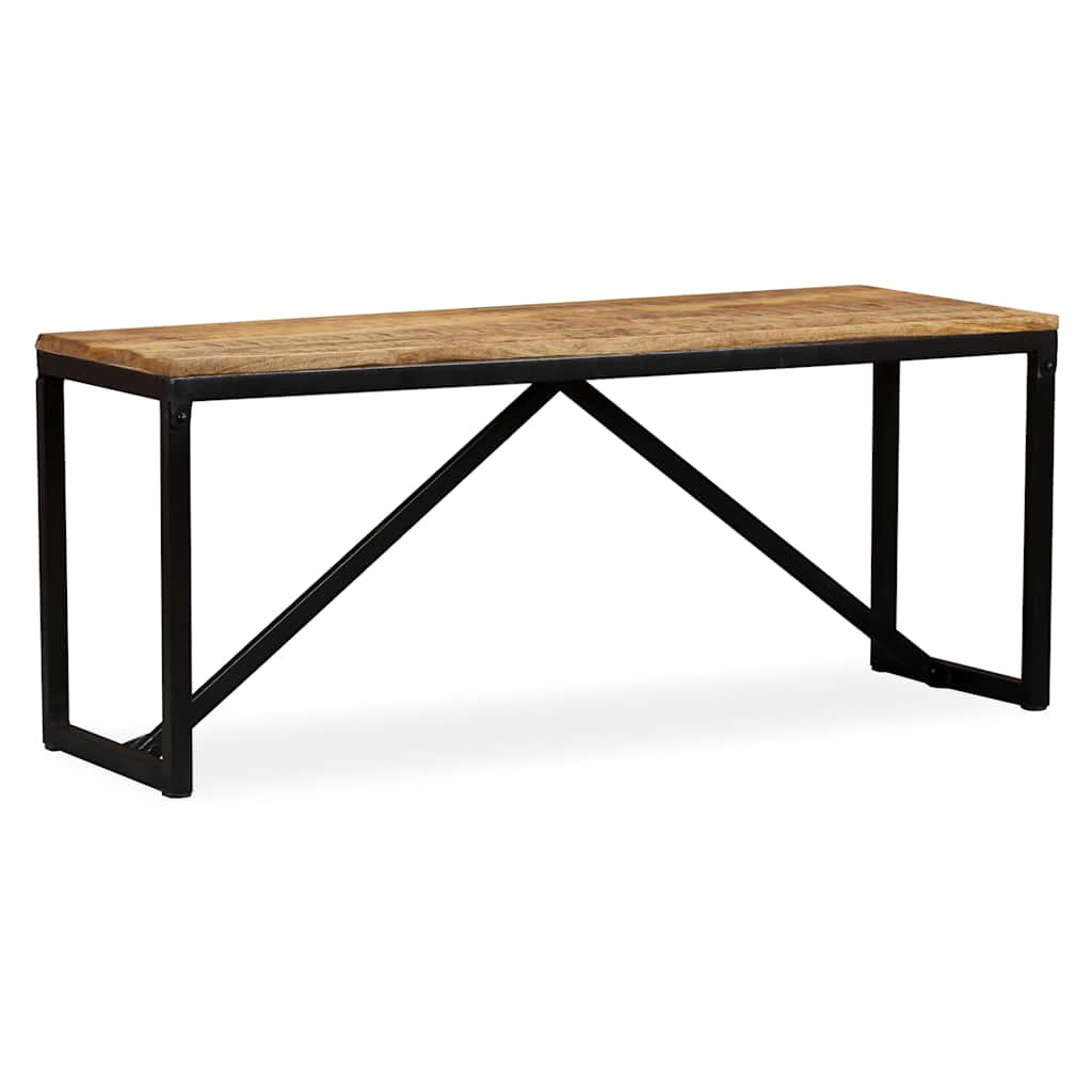 Banco de madera maciza de mango 110x35x45 cm
