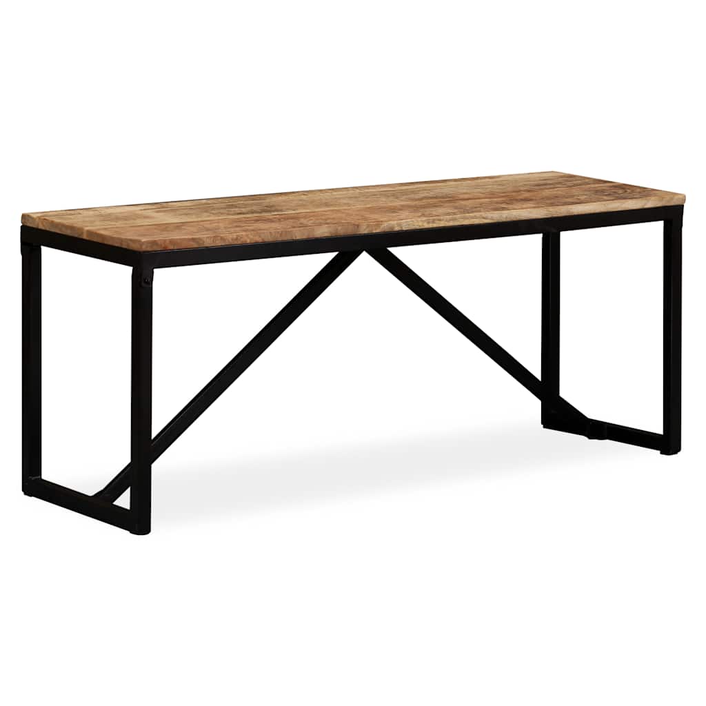 Banco de madera maciza de mango 110x35x45 cm