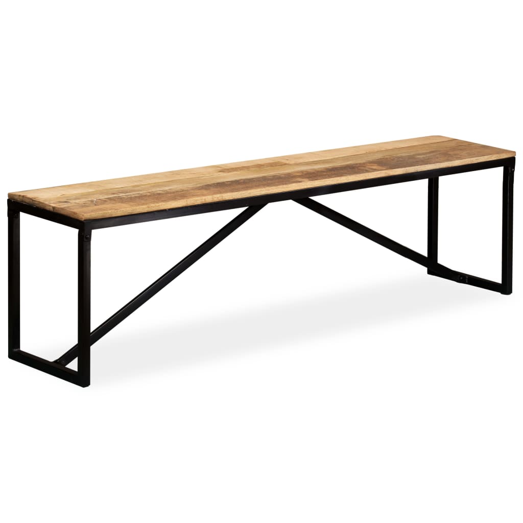 Banco de madera maciza de mango 110x35x45 cm