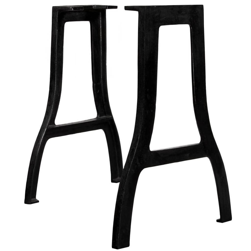 2 Patas de mesa de comedor en hierro macizo fundido
