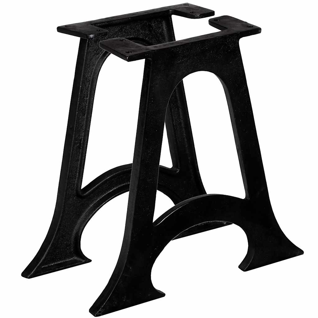 2 Patas de mesa de comedor en hierro macizo fundido