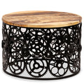 Mesa de centro de madera maciza de mango 60x40 cm