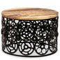 Mesa de centro de madera maciza de mango 60x40 cm
