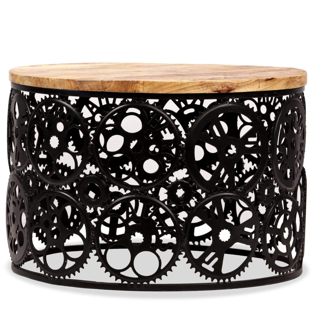 Mesa de centro de madera maciza de mango 60x40 cm