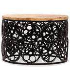 Mesa de centro de madera maciza de mango 60x40 cm