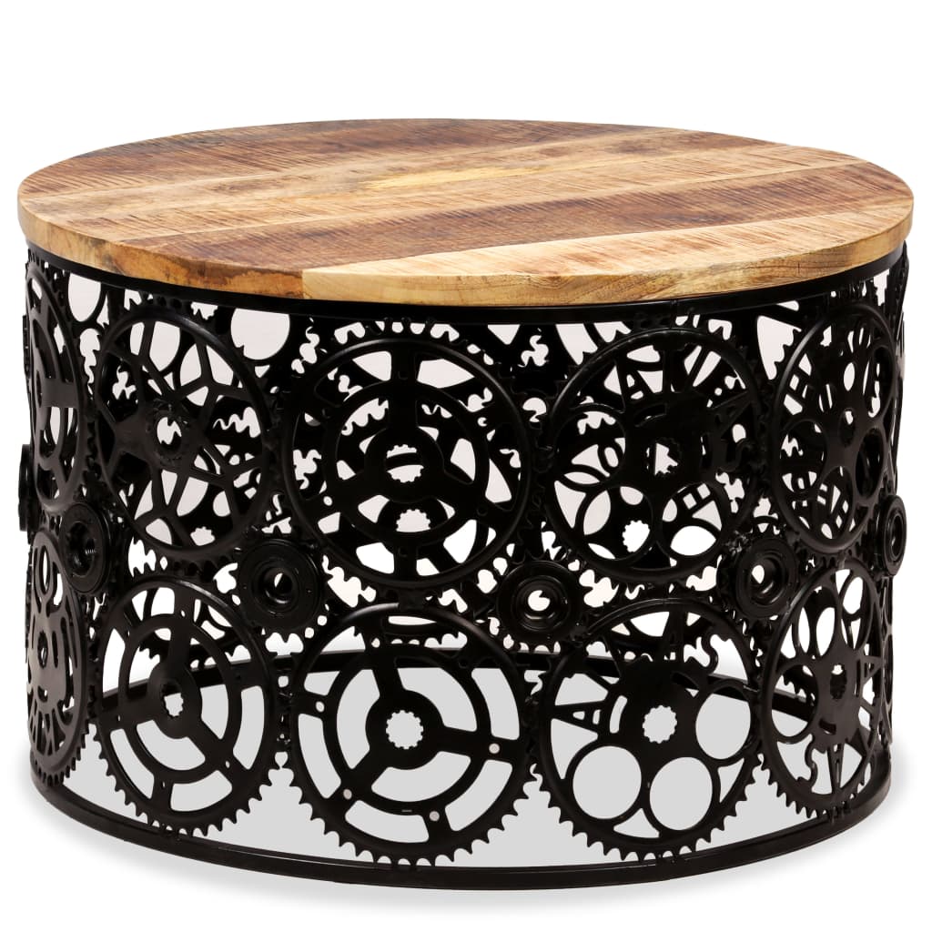 Mesa de centro de madera maciza de mango 60x40 cm