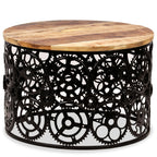 Mesa de centro de madera maciza de mango 60x40 cm