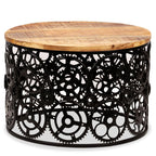 Mesa de centro de madera maciza de mango 60x40 cm