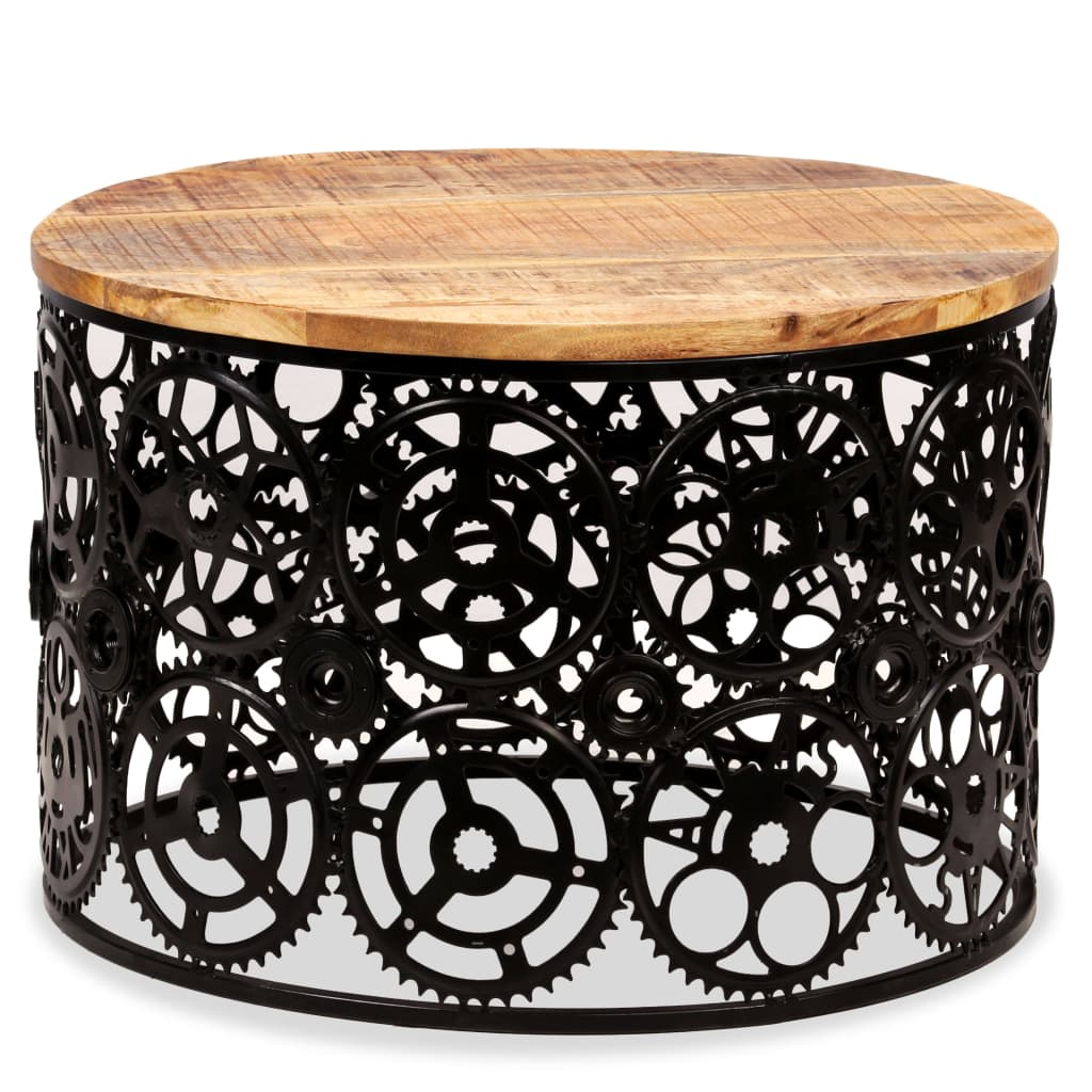 Mesa de centro de madera maciza de mango 60x40 cm