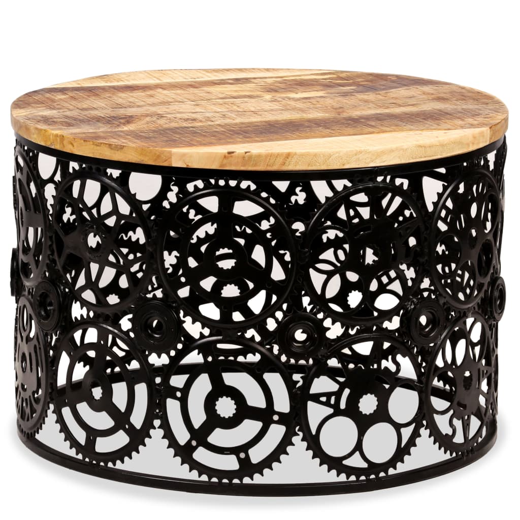 Mesa de centro de madera maciza de mango 60x40 cm