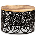 Mesa de centro de madera maciza de mango 60x40 cm