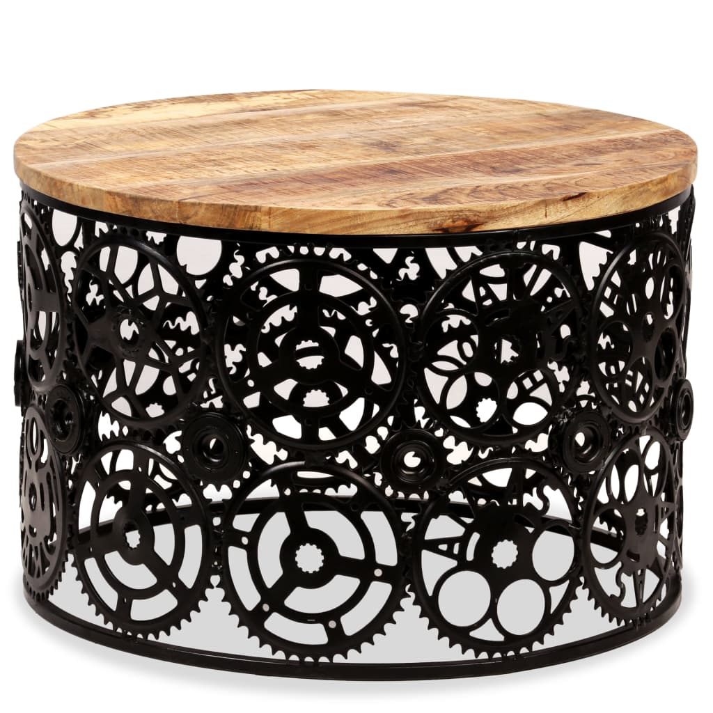 Mesa de centro de madera maciza de mango 60x40 cm