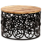 Mesa de centro de madera maciza de mango 60x40 cm