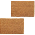 Felpudo de fibra de coco color natural 2 unidades 24mm 40x60cm