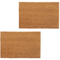 Felpudo de fibra de coco color natural 2 unidades 24mm 40x60cm