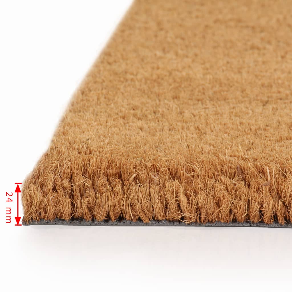Felpudo de fibra de coco color natural 2 unidades 24mm 40x60cm