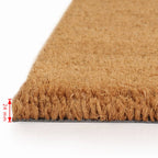 Felpudo de fibra de coco color natural 2 unidades 24mm 40x60cm