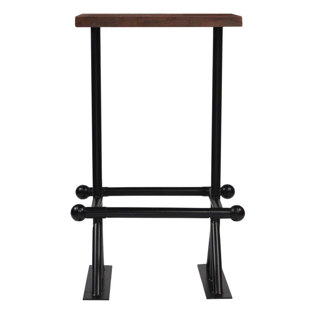 Juego de mesa alta y taburetes 3 piezas madera maciza reciclada