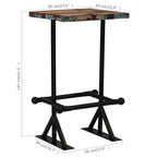 Set de muebles de bar 3 pzas madera maciza reciclada multicolor