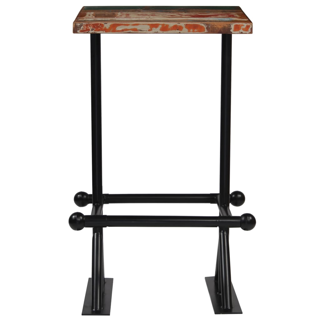 Set de muebles de bar 3 pzas madera maciza reciclada multicolor