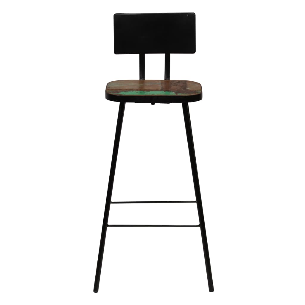 Set de muebles de bar 3 pzas madera maciza reciclada multicolor