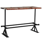 Muebles de bar 7 piezas madera maciza reciclada multicolor