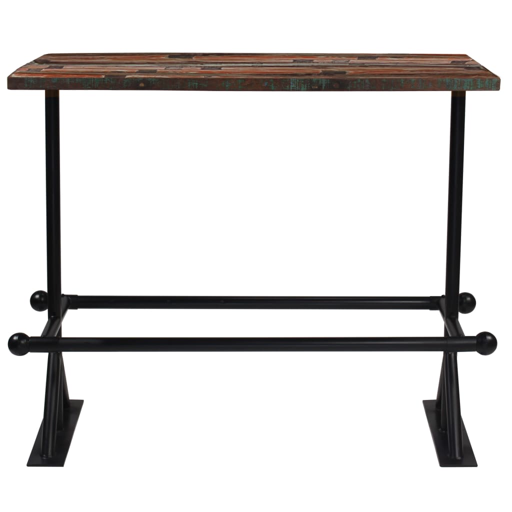 Muebles de bar 7 piezas madera maciza reciclada multicolor