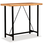 Mesa alta de cocina de madera maciza de acacia 180x70x107 cm