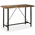 Mesa alta de cocina de madera maciza reciclada 180x70x107 cm