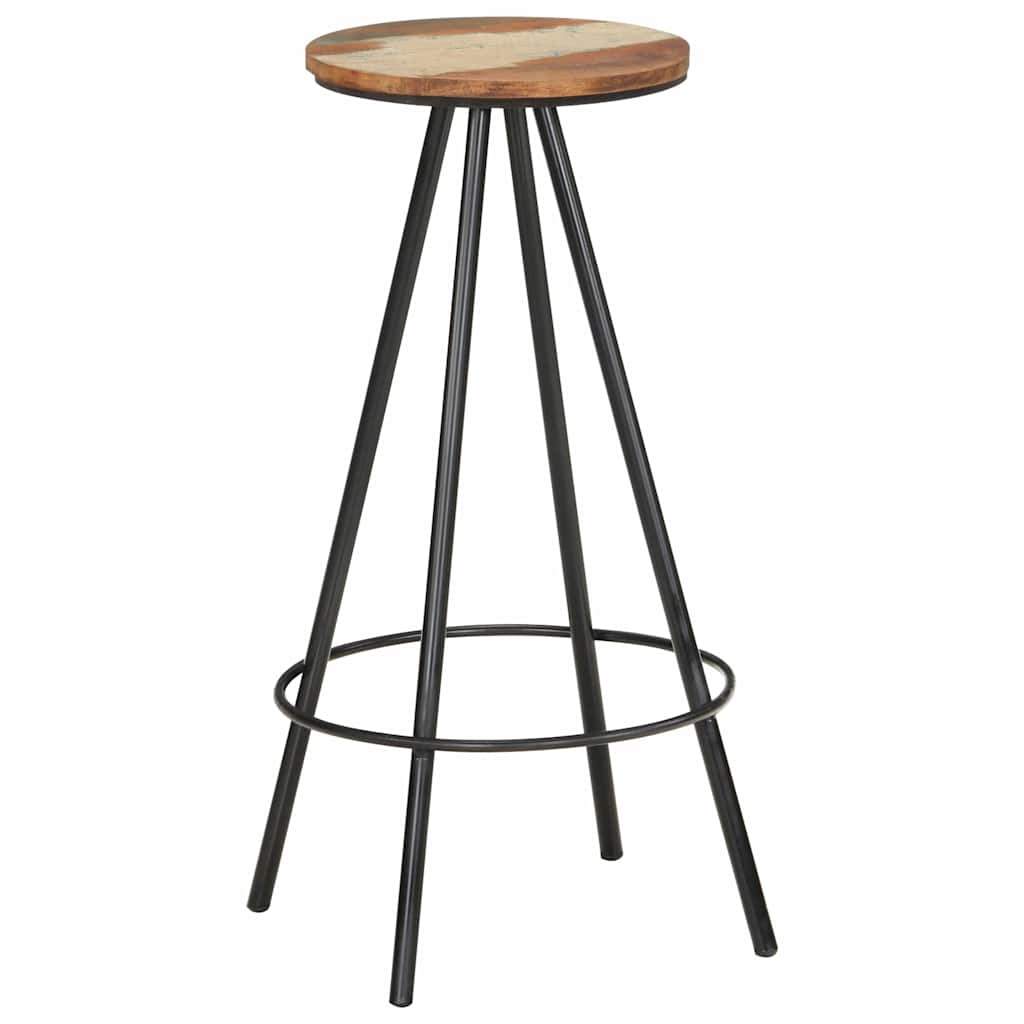 Taburetes de cocina 2 unidades madera maciza reciclada