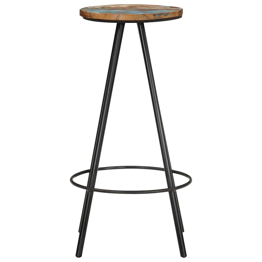 Taburetes de cocina 2 unidades madera maciza reciclada