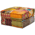 Puf modular de 2 plazas de tela patchwork