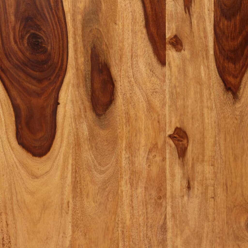 Mesa de comedor de madera maciza de acacia y acero 180 cm