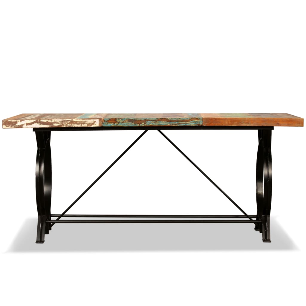 Mesa de comedor de madera maciza reciclada 180 cm