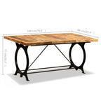 Mesa de comedor de madera maciza de mango rugosa 180 cm