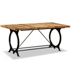 Mesa de comedor de madera maciza de mango rugosa 180 cm