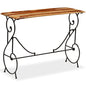 Mesa consola de madera maciza de acacia 100x40x75 cm