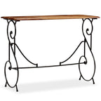 Mesa consola de madera maciza de acacia 100x40x75 cm