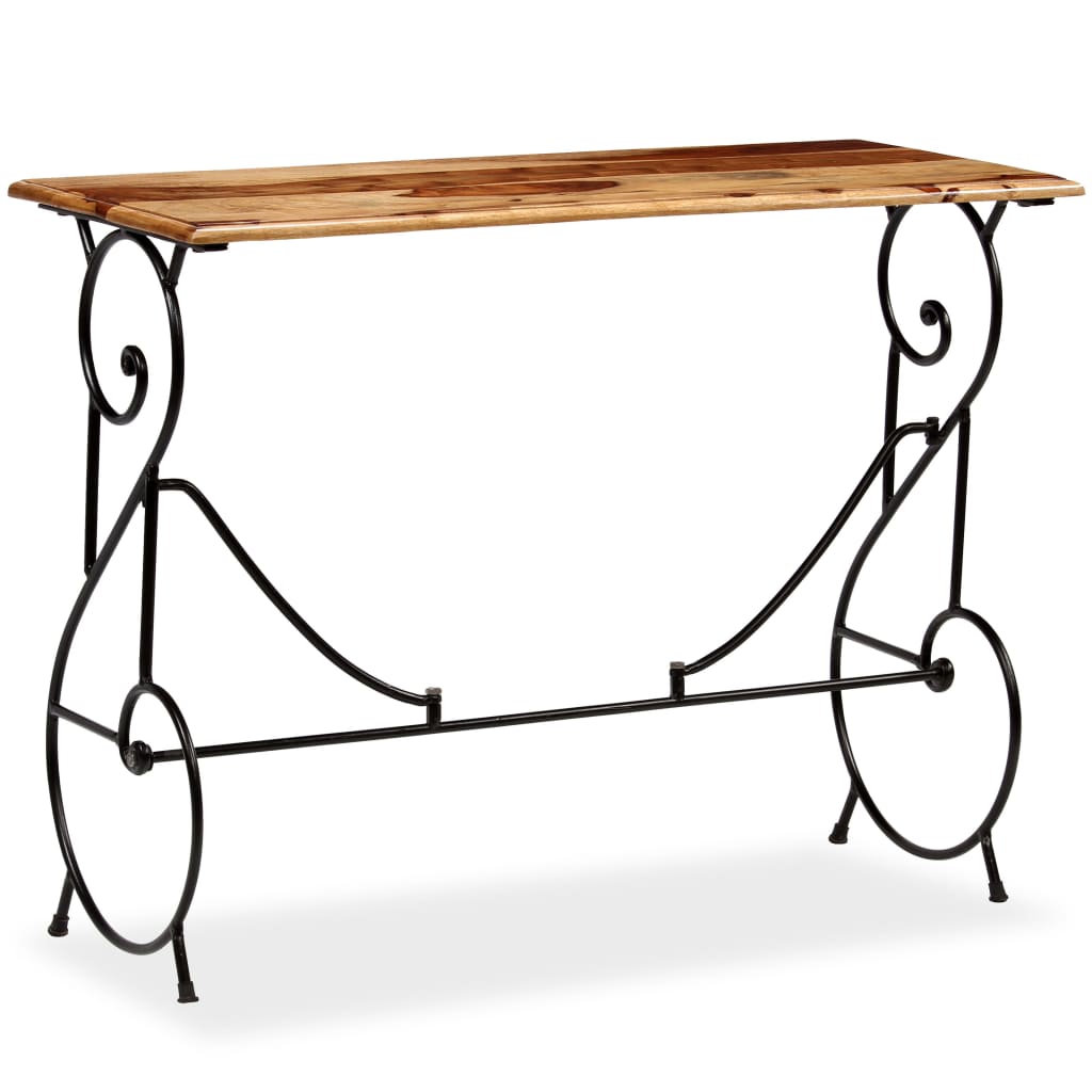 Mesa consola de madera maciza de acacia 100x40x75 cm